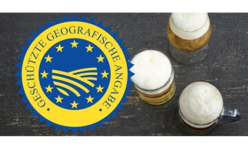 links im Bild das ggA Logo, rechts 3 verschiedene Gläser mit Bier